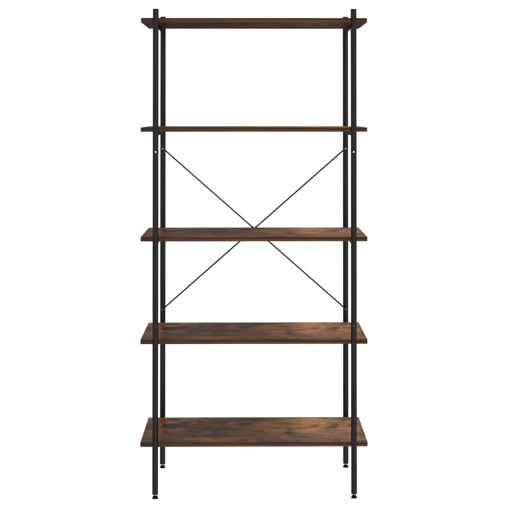 8720286563038_g_en_hd_1 vidaXL 5-Tier Shelving Unit Black and Dark Wood 80x40x163 cm - Image 4