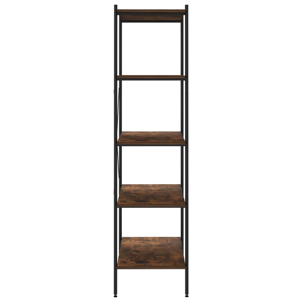 8720286563038_g_en_hd_2 vidaXL 5-Tier Shelving Unit Black and Dark Wood 80x40x163 cm - Image 5
