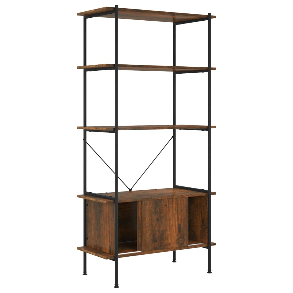 8720286563106_g_en_hd_1 vidaXL 5-Tier Shelving Unit with Cabinet 80x40x163 cm Steel and Engineered Wood - Image 4
