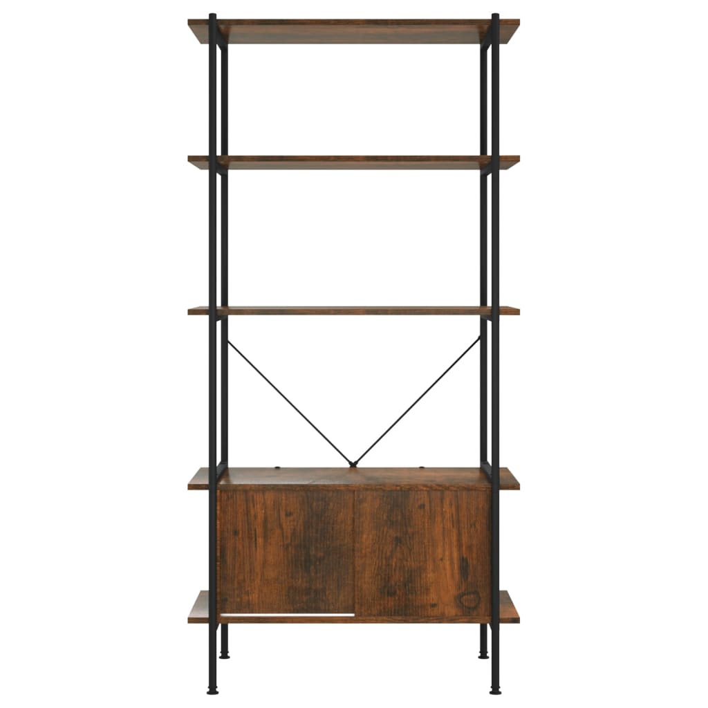 8720286563106_g_en_hd_2 vidaXL 5-Tier Shelving Unit with Cabinet 80x40x163 cm Steel and Engineered Wood - Image 5