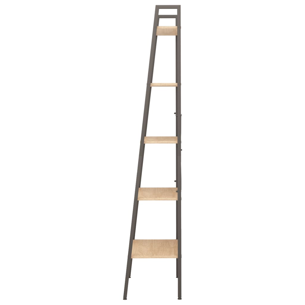 8720286563212_g_en_hd_2 vidaXL 5-Tier Standing Shelf Light Brown and Black 56x35x174 cm - Image 5