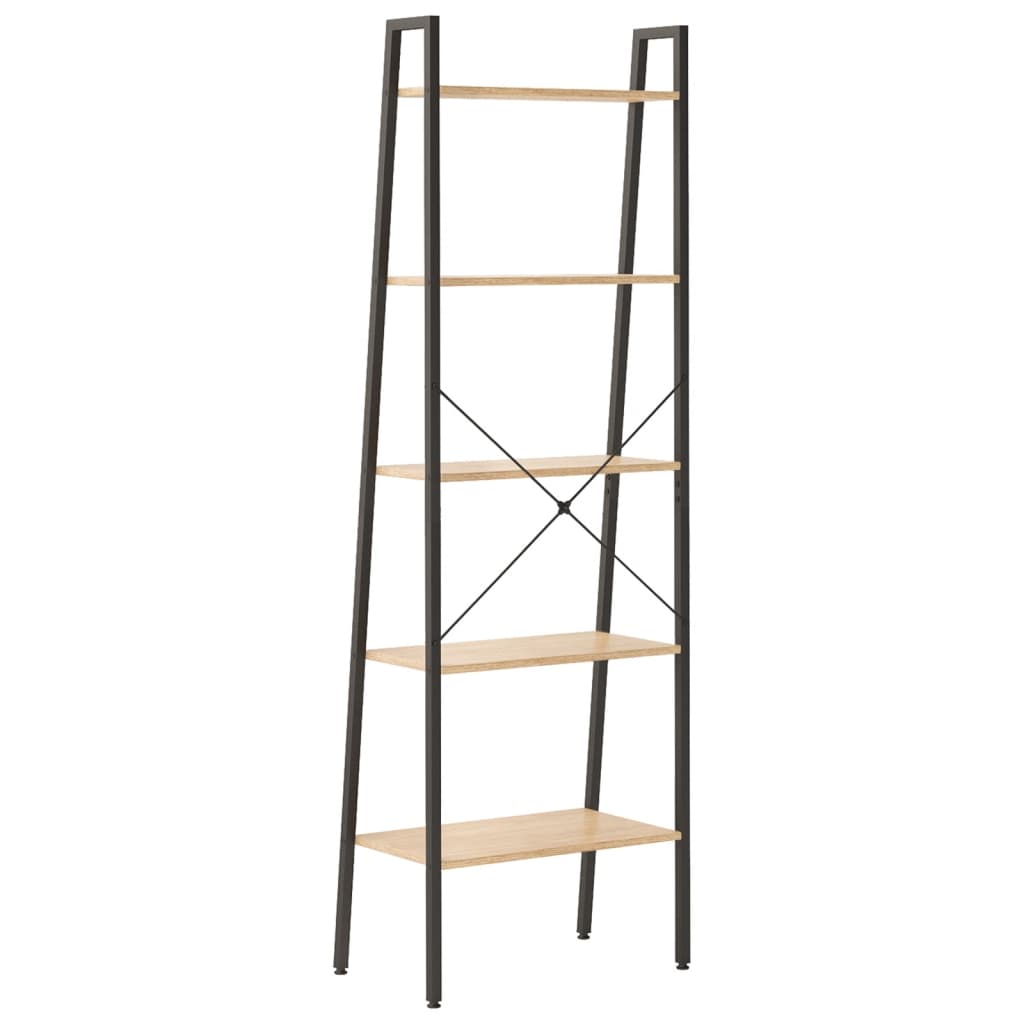 8720286563212_g_en_hd_3 vidaXL 5-Tier Standing Shelf Light Brown and Black 56x35x174 cm - Image 6