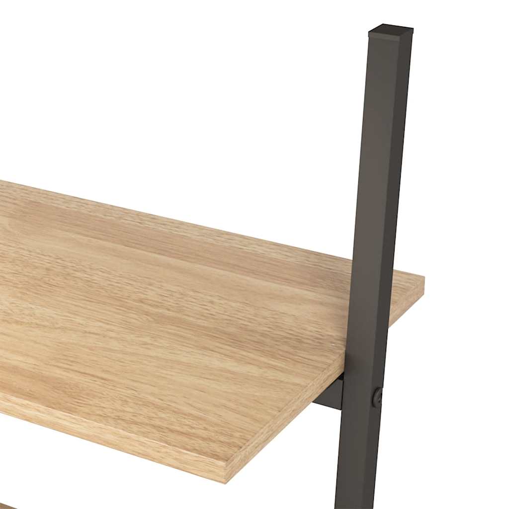 8720286563304_g_en_hd_5 vidaXL 5-Tier Leaning Shelf Light Brown and Black 64x34x185.5 cm - Image 8