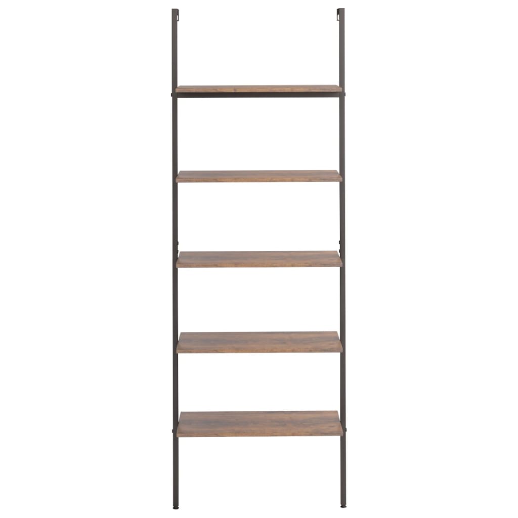 8720286563403_g_en_hd_1 vidaXL 5-Tier Leaning Shelf Dark Brown and Black 64x35x185 cm - Image 4