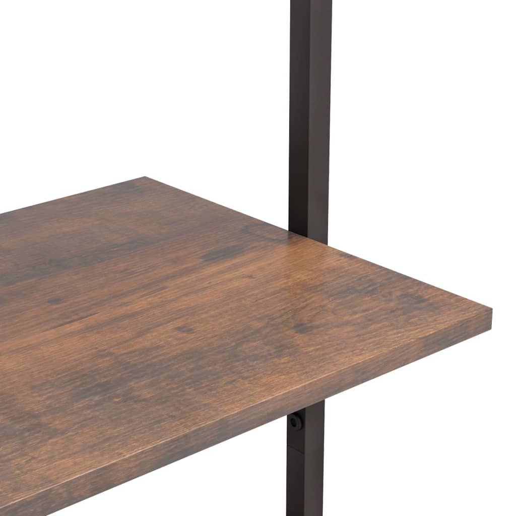 8720286563403_g_en_hd_4 vidaXL 5-Tier Leaning Shelf Dark Brown and Black 64x35x185 cm - Image 7