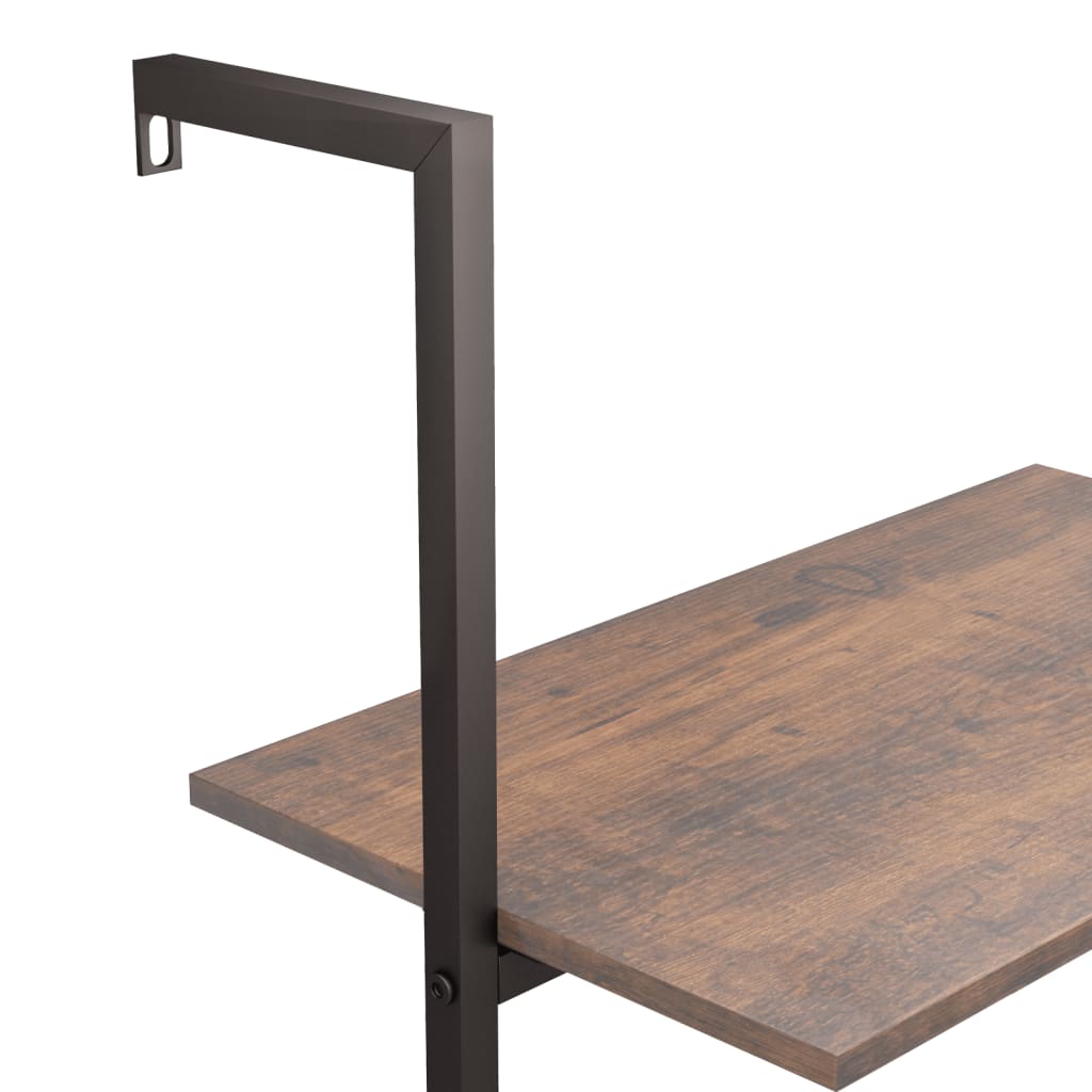 8720286563403_g_en_hd_5 vidaXL 5-Tier Leaning Shelf Dark Brown and Black 64x35x185 cm - Image 8