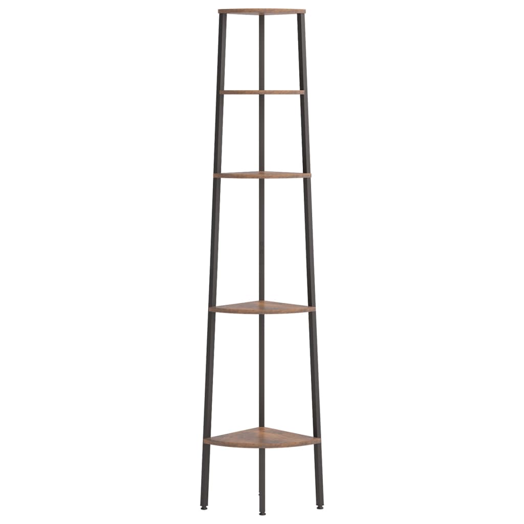 8720286563496_g_en_hd_1 vidaXL 5-Tier Corner Shelf Dark Brown and Black 45.5x31.5x180 cm - Image 4
