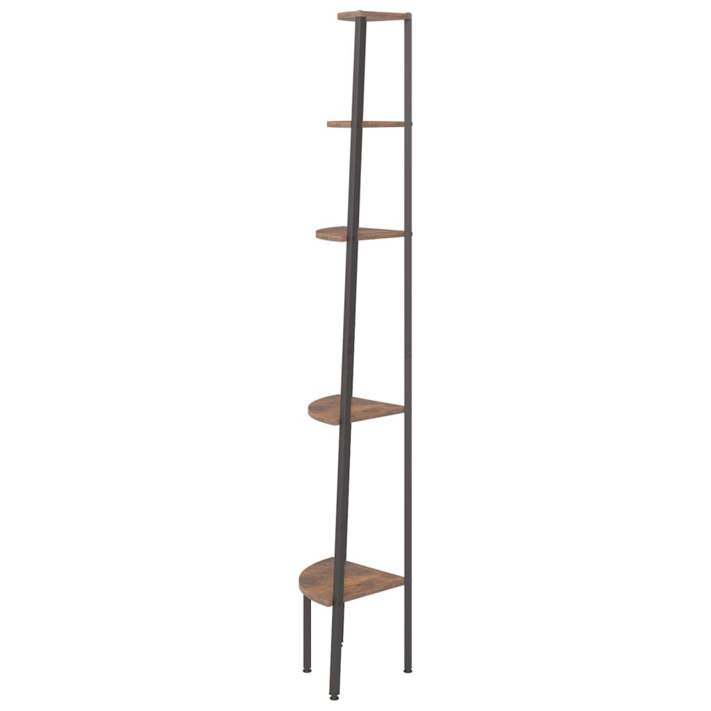 8720286563496_g_en_hd_2 vidaXL 5-Tier Corner Shelf Dark Brown and Black 45.5x31.5x180 cm - Image 5