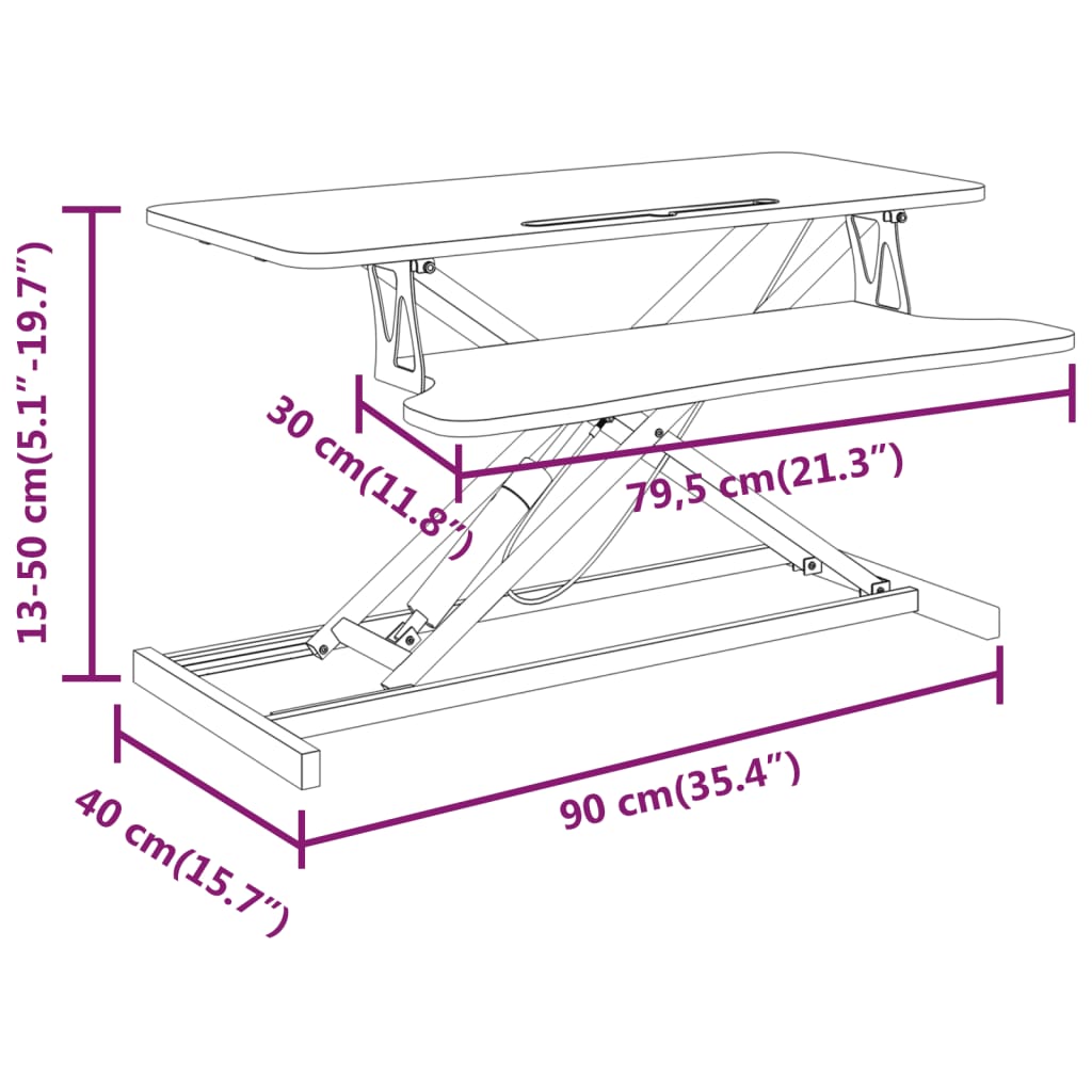8720286563540_g_en_hd_6 vidaXL Adjustable Workstation 90x40x(13-50) cm Steel and Engineered Wood - Image 8