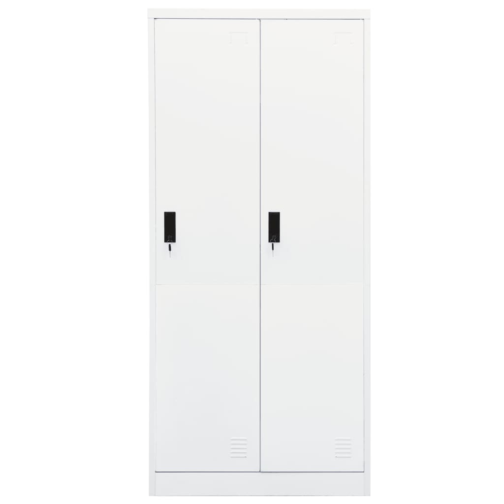 8720286563977_g_en_hd_1 vidaXL Wardrobe White 80x50x180 cm Steel - Image 2