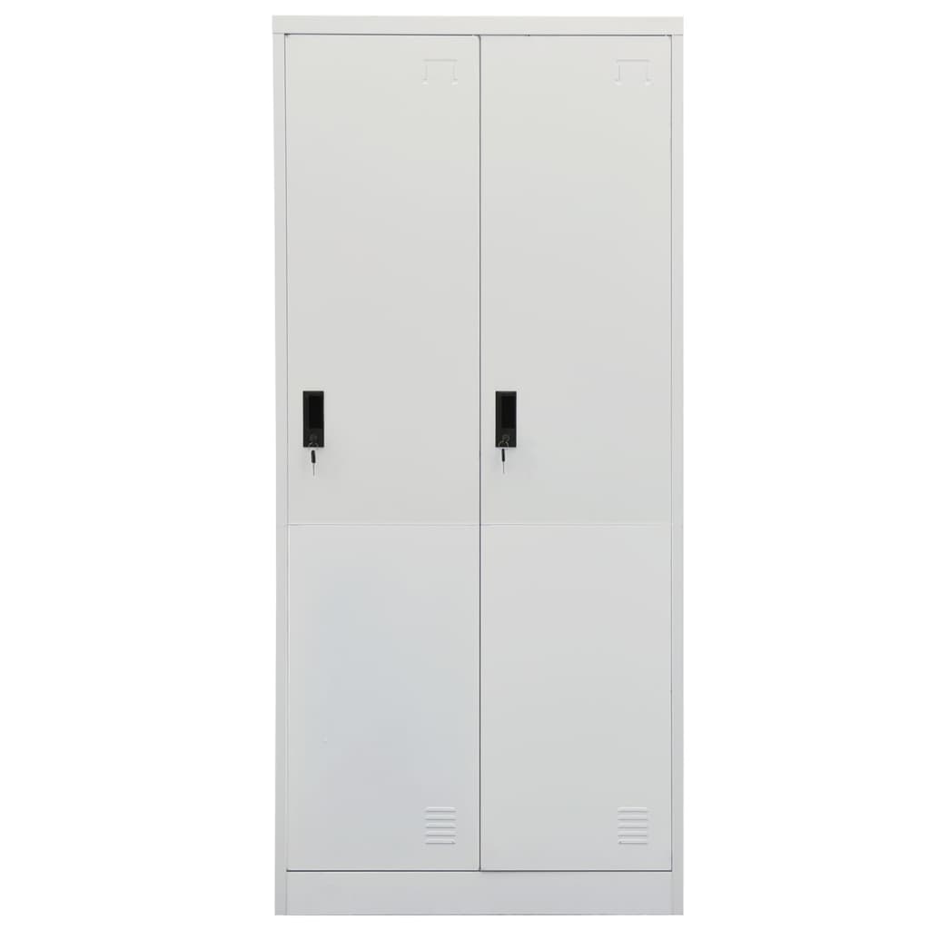 8720286563984_g_en_hd_1 vidaXL Wardrobe Light Grey 80x50x180 cm Steel - Image 2