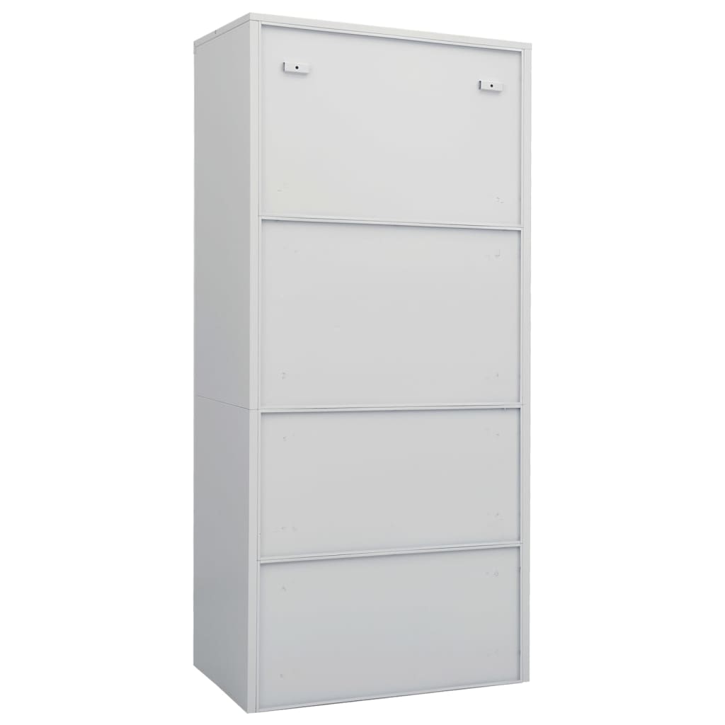 8720286563984_g_en_hd_3 vidaXL Wardrobe Light Grey 80x50x180 cm Steel - Image 5