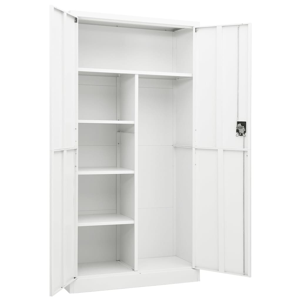 8720286564011_g_en_hd_4 vidaXL Locker Cabinet White 90x40x180 cm Steel - Image 6