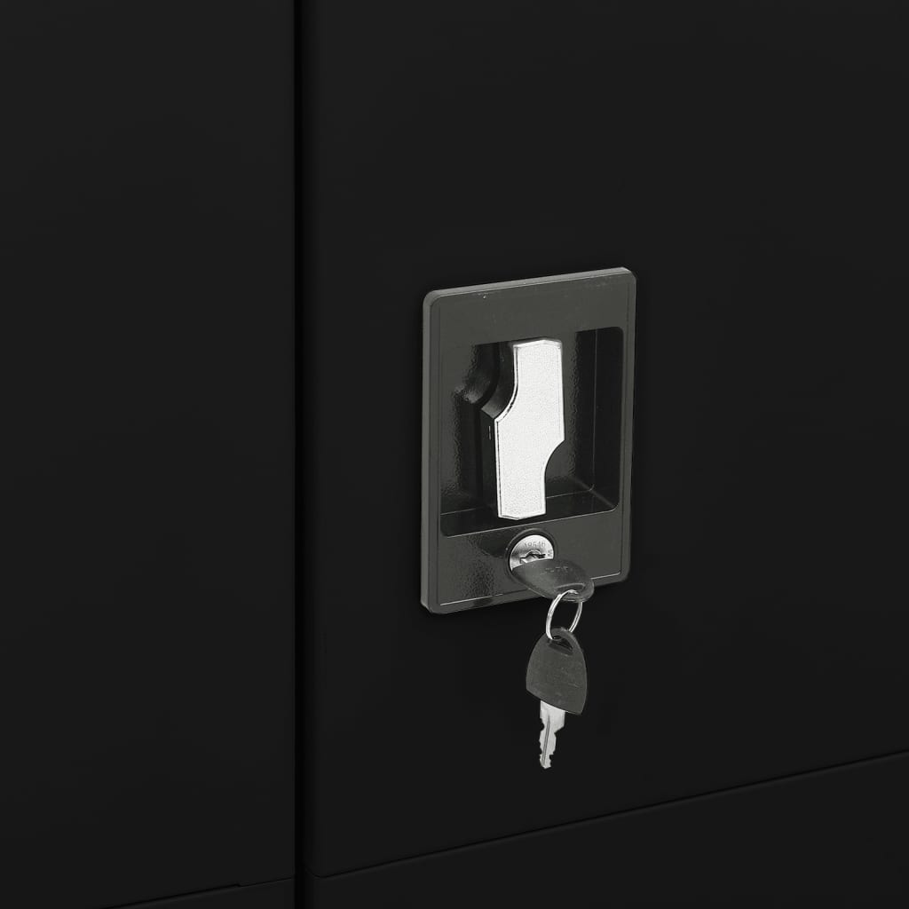 8720286564035_g_en_hd_6 vidaXL Locker Cabinet Black 90x40x180 cm Steel - Image 8