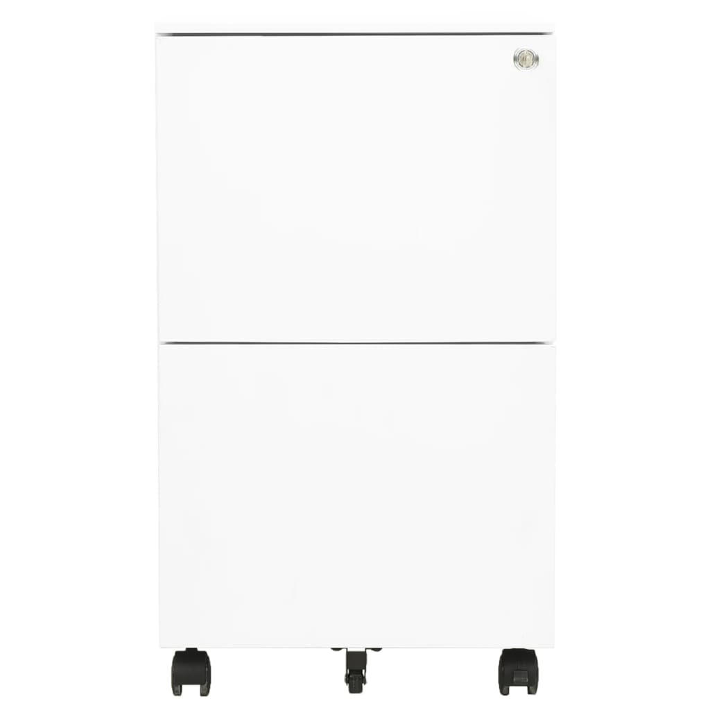 8720286564059_g_en_hd_1 vidaXL Mobile File Cabinet White 39x45x67 cm Steel - Image 2