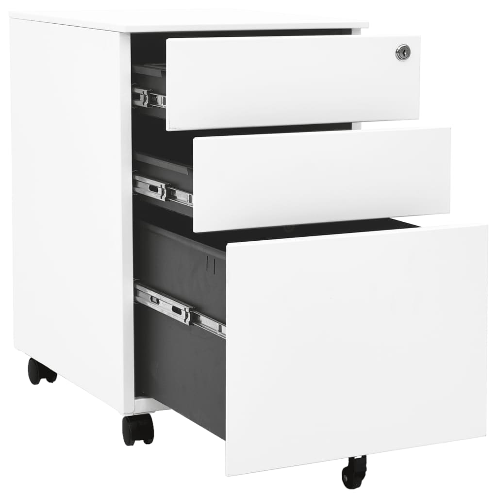 8720286564097_g_en_hd_4 vidaXL Mobile File Cabinet White 39x45x60 cm Steel - Image 5