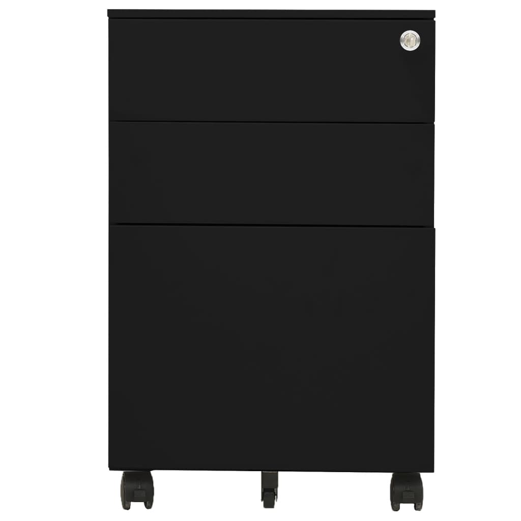 8720286564110_g_en_hd_1 vidaXL Mobile File Cabinet Black 39x45x60 cm Steel - Image 2