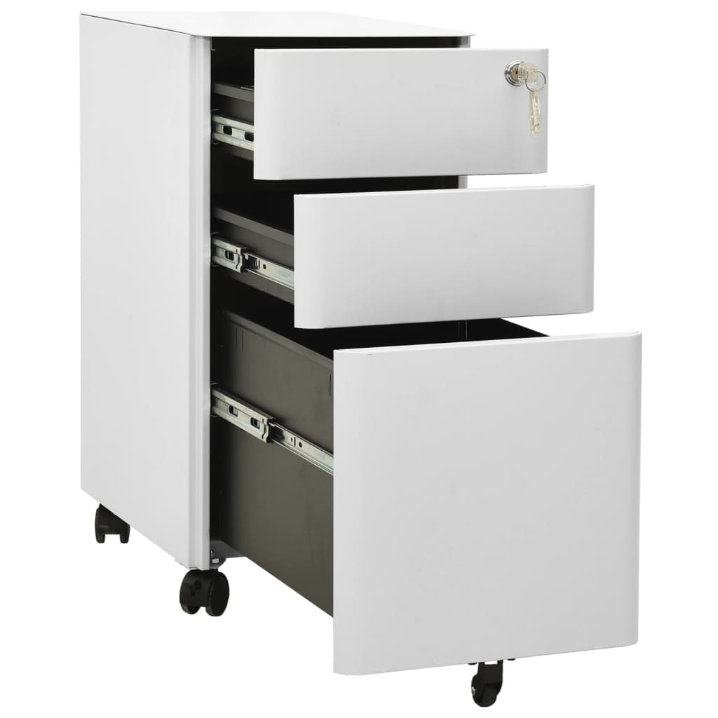 8720286564141_g_en_hd_4 vidaXL Mobile File Cabinet Light Grey 30x45x59 cm Steel - Image 5