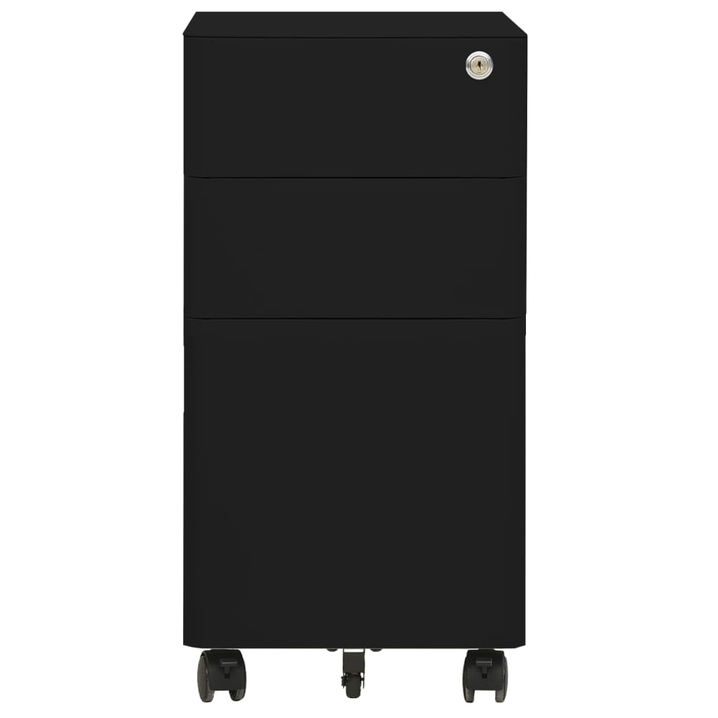 8720286564158_g_en_hd_1 vidaXL Mobile File Cabinet Black 30x45x59 cm Steel - Image 2