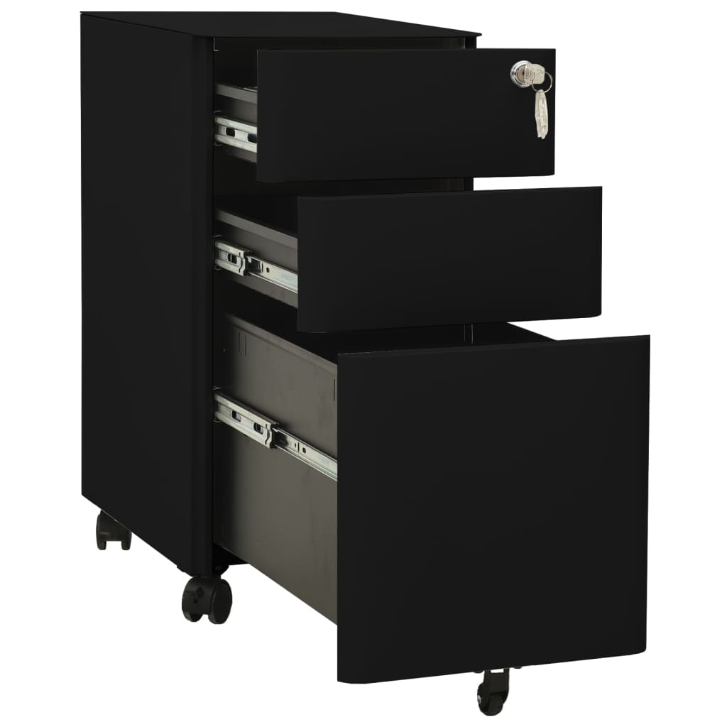 8720286564158_g_en_hd_4 vidaXL Mobile File Cabinet Black 30x45x59 cm Steel - Image 6