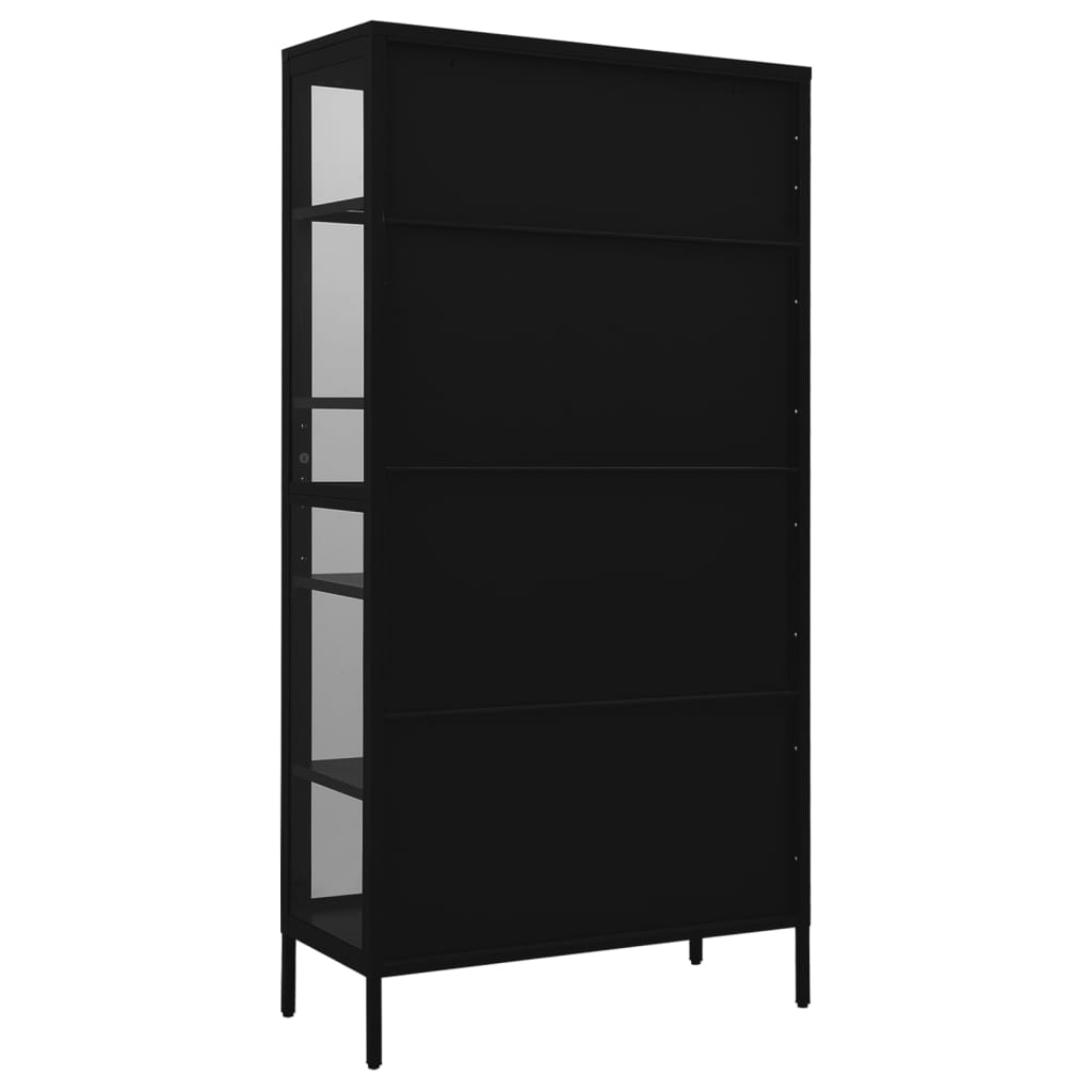 8720286564448_g_en_hd_3 vidaXL Display Cabinet Black 90x40x180 cm Steel and Tempered Glass - Image 6