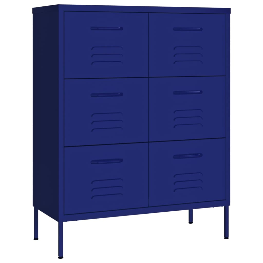 8720286564578_a_en_hd_1 vidaXL Drawer Cabinet Navy Blue 80x35x101.5 cm Steel - Image 2