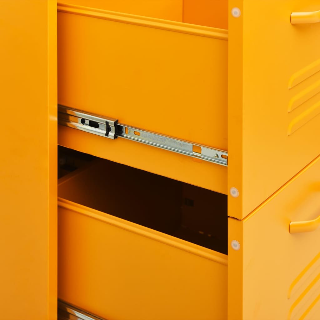 8720286564585_g_en_hd_6 vidaXL Drawer Cabinet Mustard Yellow 80x35x101.5 cm Steel - Image 9
