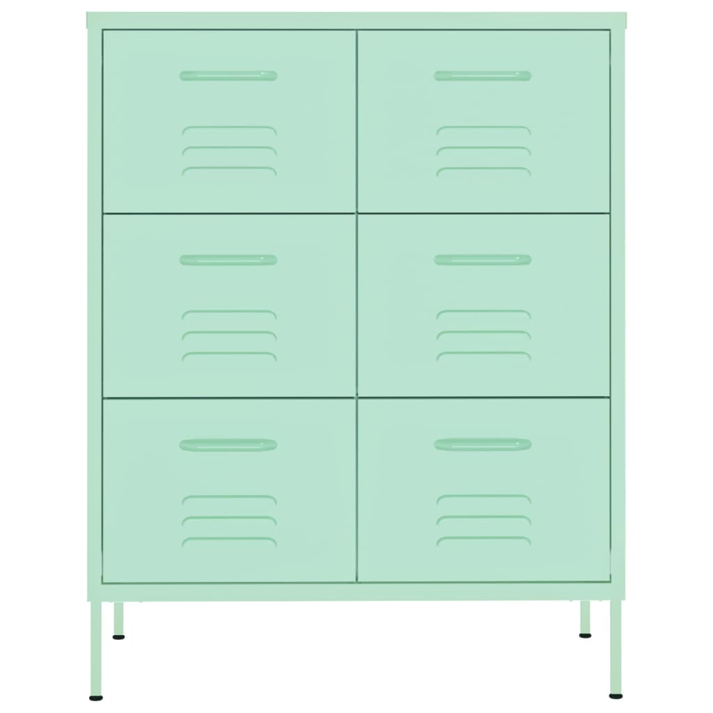 8720286564615_g_en_hd_1 vidaXL Drawer Cabinet Mint 80x35x101.5 cm Steel - Image 4