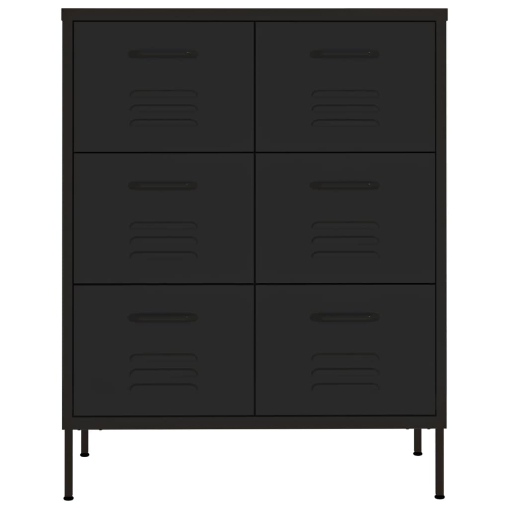 8720286564639_g_en_hd_1 vidaXL Drawer Cabinet Black 80x35x101.5 cm Steel - Image 4