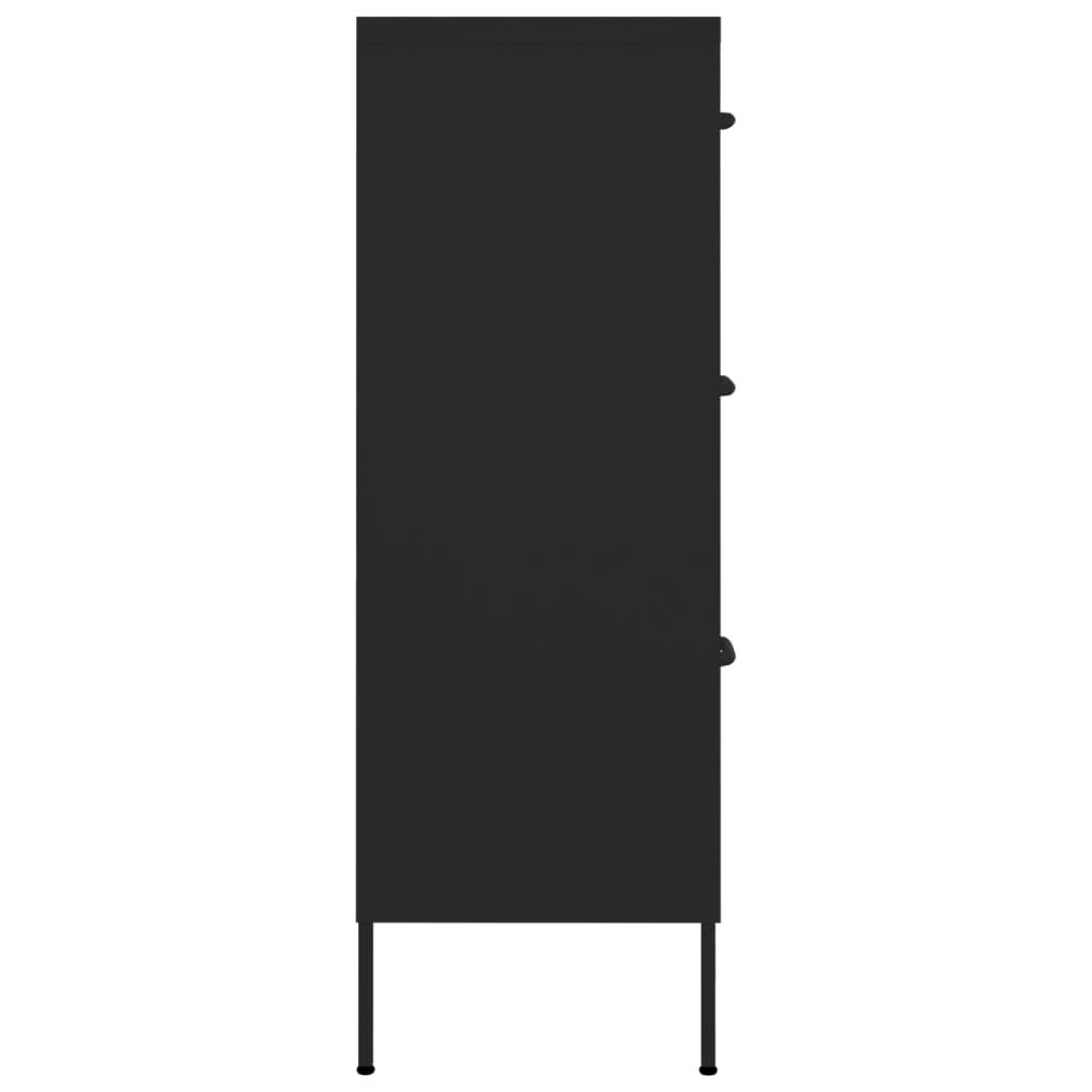 8720286564639_g_en_hd_2 vidaXL Drawer Cabinet Black 80x35x101.5 cm Steel - Image 5