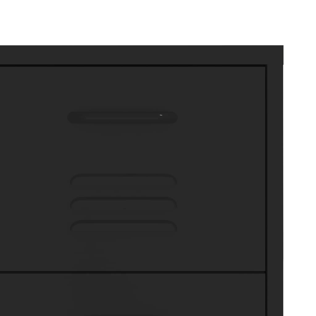 8720286564639_g_en_hd_5 vidaXL Drawer Cabinet Black 80x35x101.5 cm Steel - Image 8