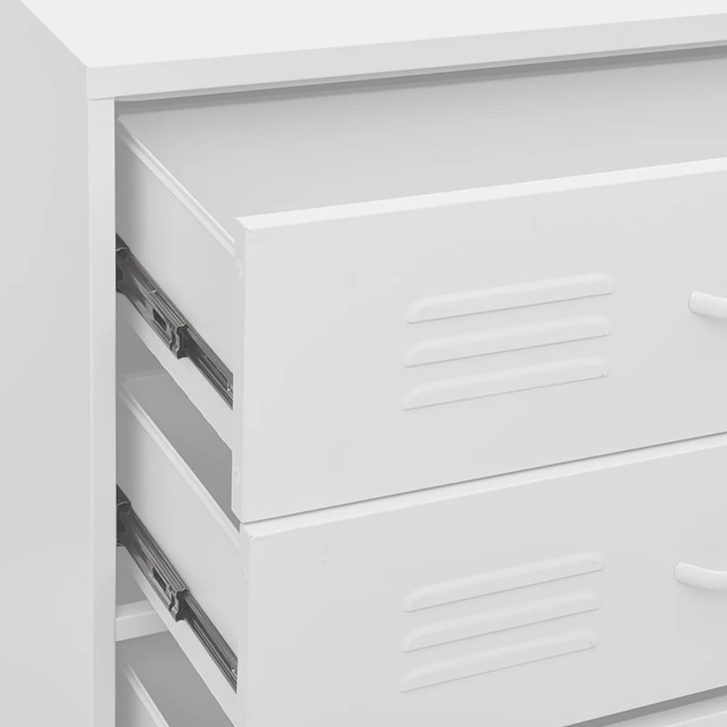 8720286565186_g_en_hd_5 vidaXL Chest of Drawers White 80x35x101.5 cm Steel - Image 8