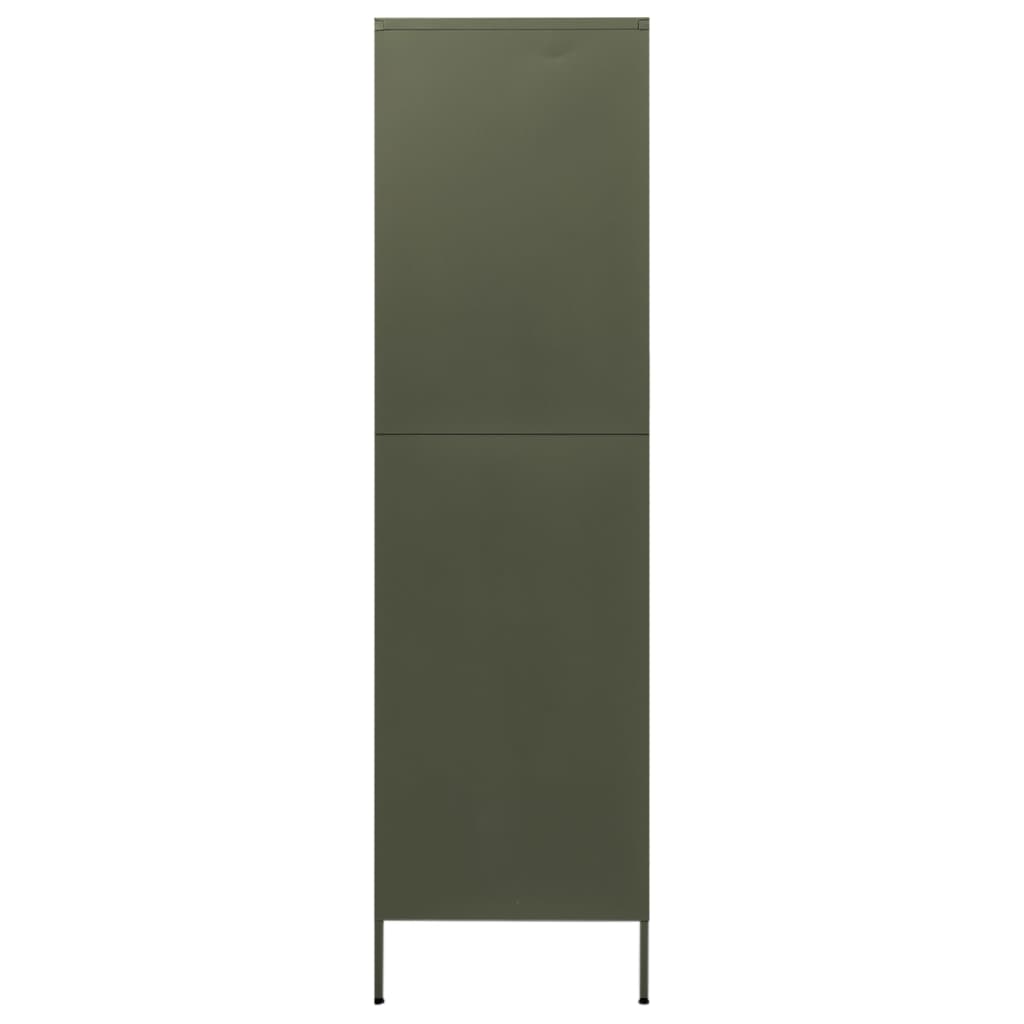 8720286565551_g_en_hd_2 vidaXL Wardrobe Olive Green 90x50x180 cm Steel - Image 5