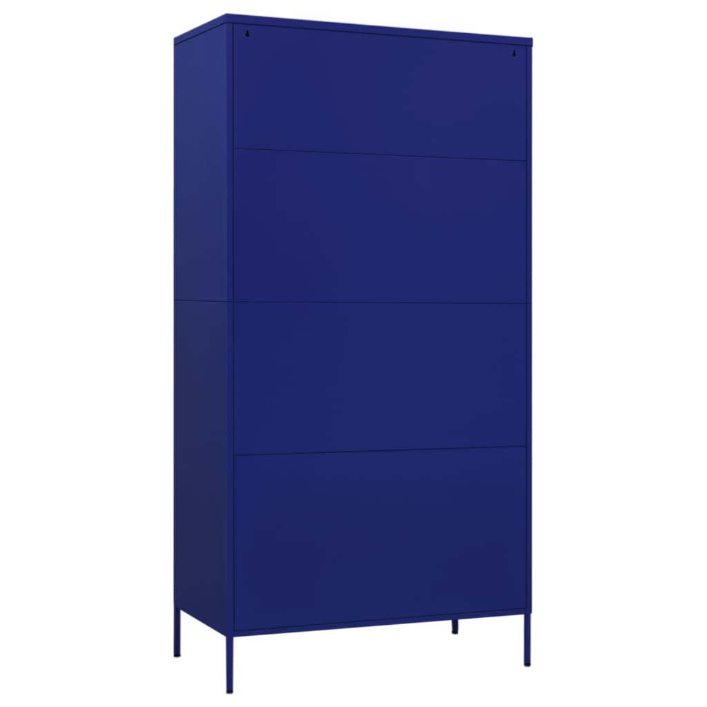 8720286565568_g_en_hd_3 vidaXL Wardrobe Navy Blue 90x50x180 cm Steel - Image 6