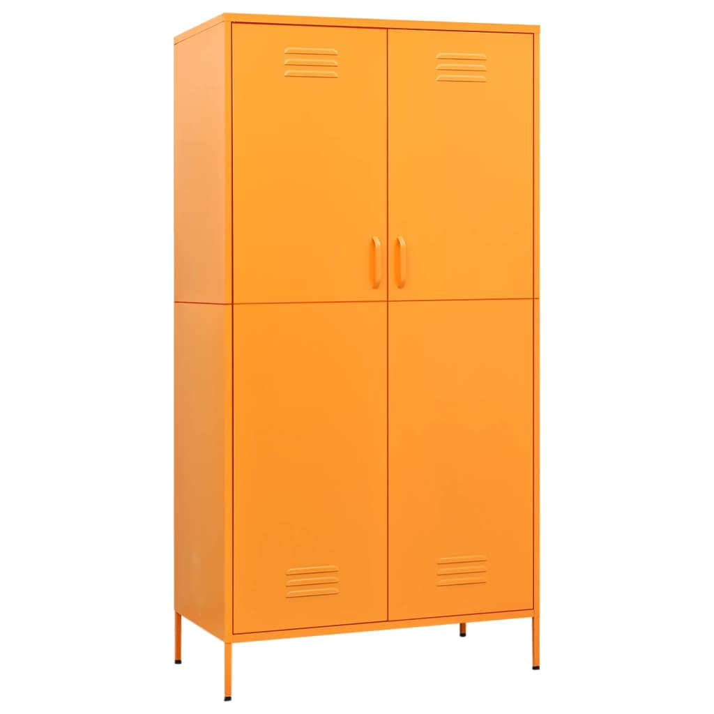 8720286565575_a_en_hd_1 vidaXL Wardrobe Mustard Yellow 90x50x180 cm Steel - Image 2