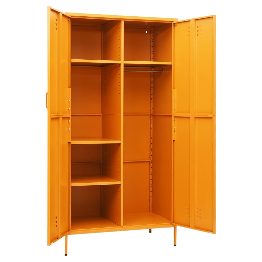 8720286565575_g_en_hd_4 vidaXL Wardrobe Mustard Yellow 90x50x180 cm Steel - Image 7