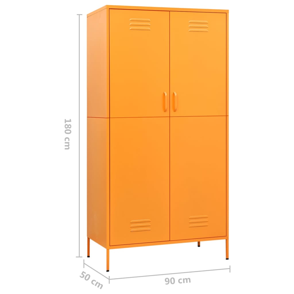 8720286565575_g_en_hd_8 vidaXL Wardrobe Mustard Yellow 90x50x180 cm Steel - Image 11