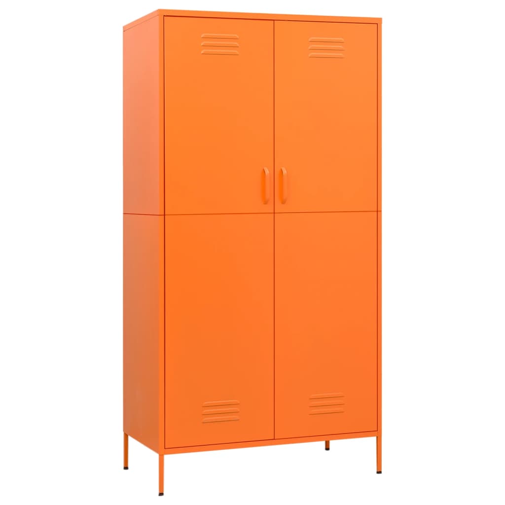 8720286565582_a_en_hd_1 vidaXL Wardrobe Orange 90x50x180 cm Steel - Image 2
