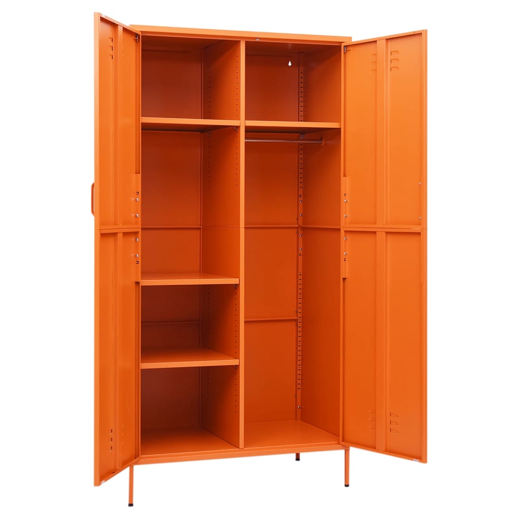 8720286565582_g_en_hd_4 vidaXL Wardrobe Orange 90x50x180 cm Steel - Image 7