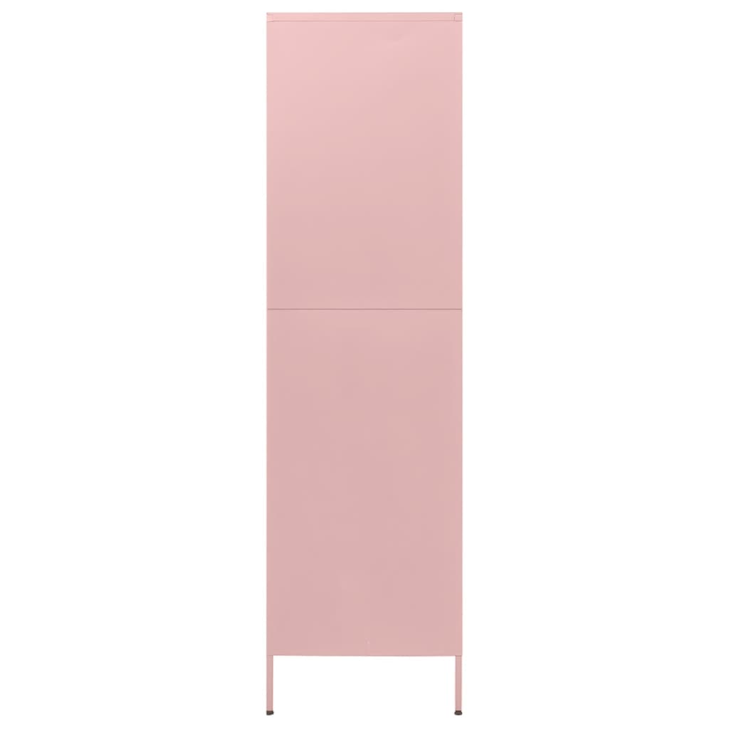 8720286565599_g_en_hd_2 vidaXL Wardrobe Pink 90x50x180 cm Steel - Image 5