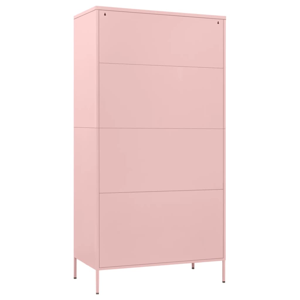 8720286565599_g_en_hd_3 vidaXL Wardrobe Pink 90x50x180 cm Steel - Image 6