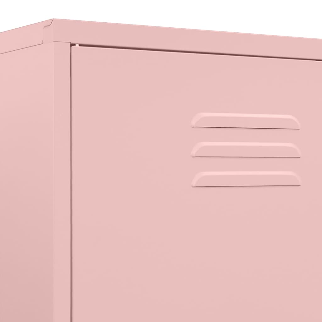 8720286565599_g_en_hd_6 vidaXL Wardrobe Pink 90x50x180 cm Steel - Image 9