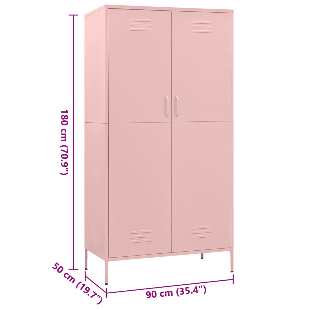8720286565599_g_en_hd_8 vidaXL Wardrobe Pink 90x50x180 cm Steel - Image 11