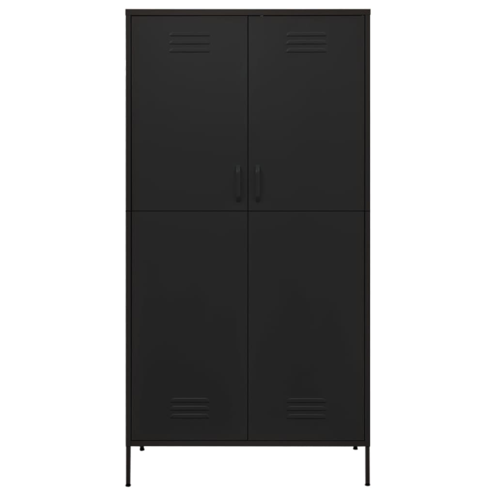 8720286565629_g_en_hd_1 vidaXL Wardrobe Black 90x50x180 cm Steel - Image 4