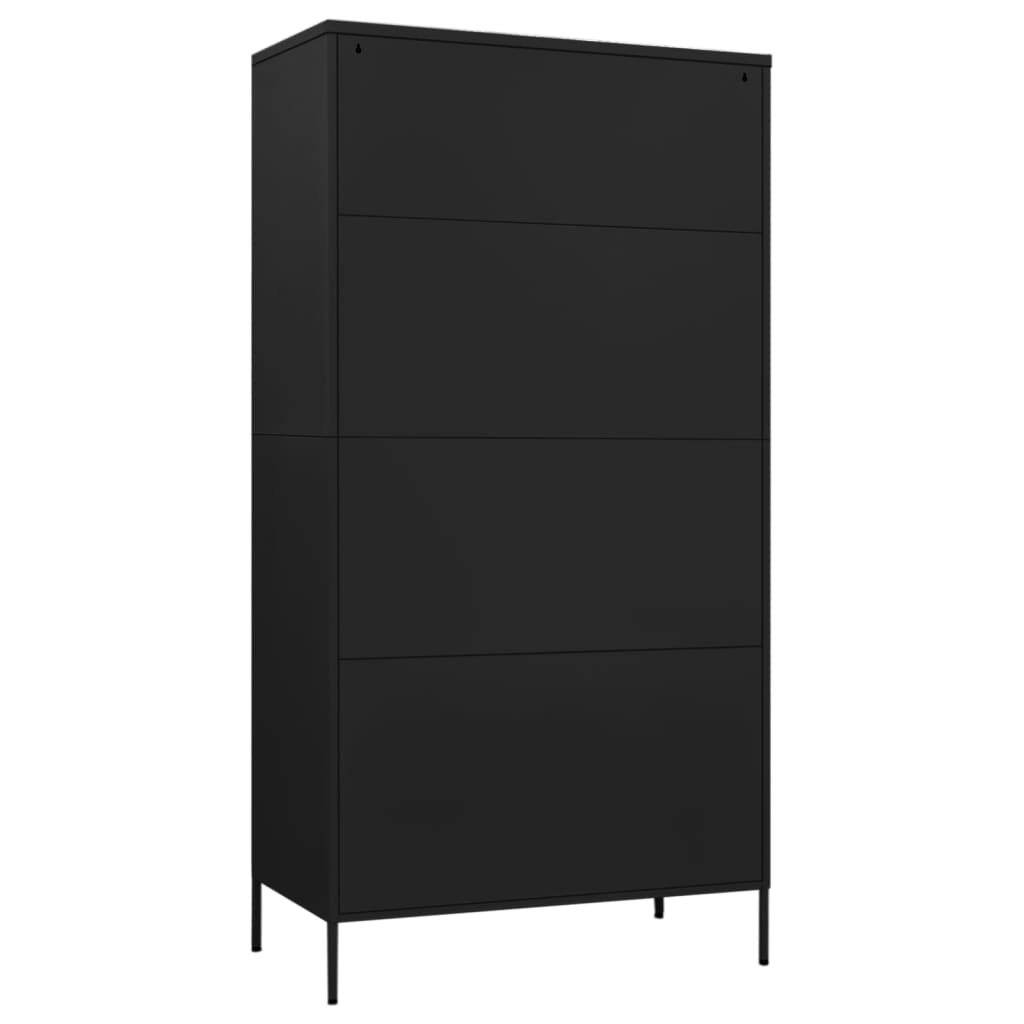 8720286565629_g_en_hd_3 vidaXL Wardrobe Black 90x50x180 cm Steel - Image 6