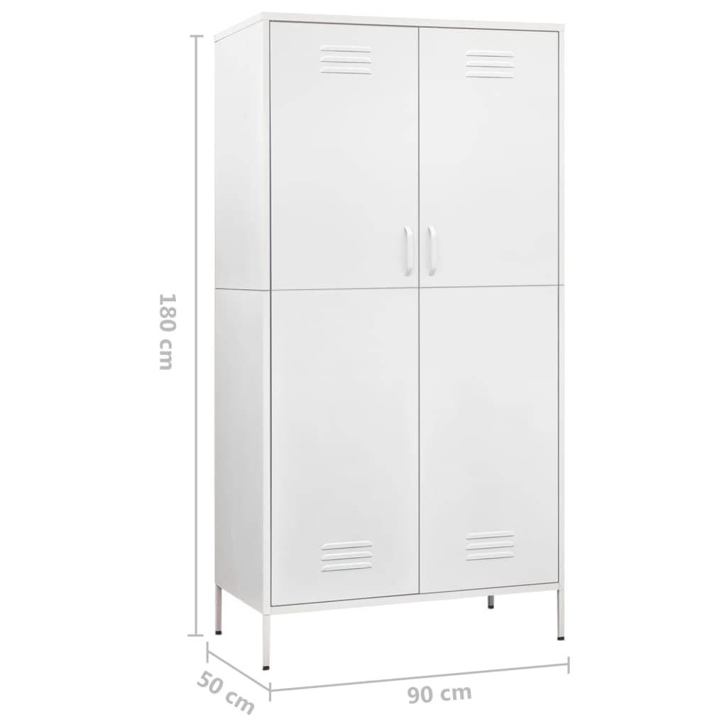 8720286565636_g_en_hd_8 vidaXL Wardrobe White 90x50x180 cm Steel - Image 11