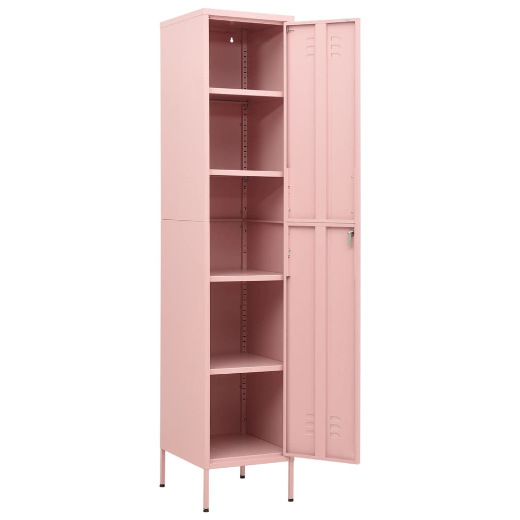 8720286565681_g_en_hd_4 vidaXL Locker Cabinet Pink 35x46x180 cm Steel - Image 7