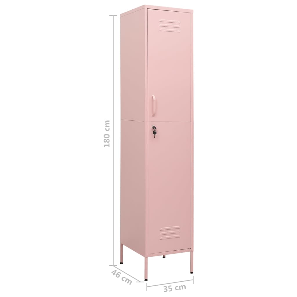 8720286565681_g_en_hd_7 vidaXL Locker Cabinet Pink 35x46x180 cm Steel - Image 10