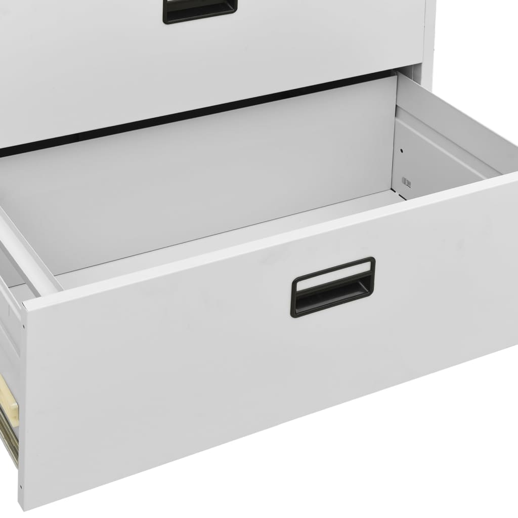 8720286566114_g_en_hd_7 vidaXL Filing Cabinet Light Grey 90x46x164 cm Steel - Image 9