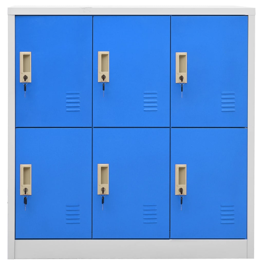 8720286566466_g_en_hd_1 vidaXL Locker Cabinet Light Grey and Blue 90x45x92.5 cm Steel - Image 2